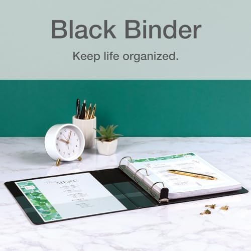 Cardinal 10301 Easy-Open ClearVue Locking Slant-D Binder, 1-Inch Cap, 11 x 8 1/2, Black - Image 6
