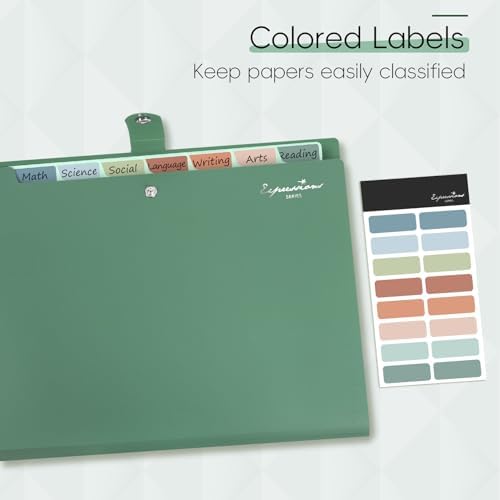 Sooez Elegant Accordion File Organizer, 8 Pocket Expanding File Folder - Image 4