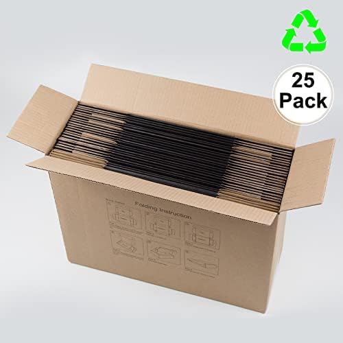 8x8x4 Inches Shipping Boxes Pack of 25, Packaging Corrugated Cardboard Mailer Boxes for Small Bussiness, Black - Image 6
