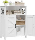 Homhedy Farmhouse Bathroom Storage Cabinet with Doors, Small Floor Cabinet by Homhedy