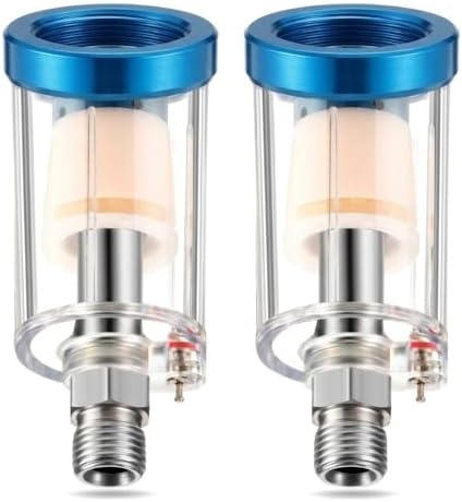 Blue Plastic Inline Air Line Filter, 88x40mm Compact Pneumatic Dryer Fitting, Air Purification Tool for Spray Painting and Air Compressor(set-1) - Image 3