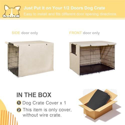 Explore Land Dog Crate Cover, 24 inches, Light Tan - Image 2