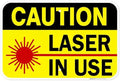 Laser in Use Sign, Caution Sign, by SigoSigns