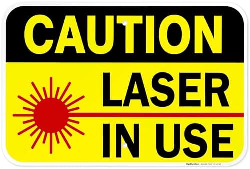 Laser in Use Sign, Caution Sign, by SigoSigns