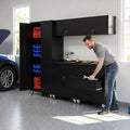 Garage Cabinet System | Heavy Duty Steel All-in-One Modular Garage Cabinet Set for Ultimate Workshop Organization | Easy Assembly Garage Storage Cabinets & Tool Bench by VIYET