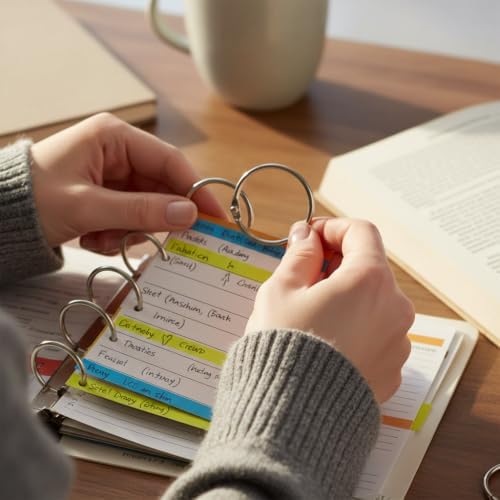 Loose Leaf Binder Rings 1 Inch (100 Pack) – Sturdy Book Rings, Index Card Rings, Key Rings, Flashcard Rings, Notebook Paper Rings, Metal Rings for Office, School or Home - Image 5