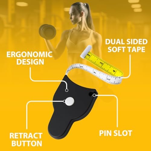 Perfect Body Tape Measure - 80 Inch Automatic Telescopic Tape Measure - Retractable Measuring Tape for Body: Waist, Hip, Bust, Arms, and More (Black - 80 inch) - Image 7