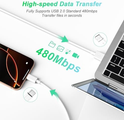 Car Carplay Cable for iPhone 15/16/17 Charger Cord,USB A to USB C Fast Charging Cable 3FT 2Pack Compatible for Apple 17 Pro Max/16 Plus/for IPad Pro 12.9/11/Air 5th/4th Mini Gen Type C Charge - Image 5
