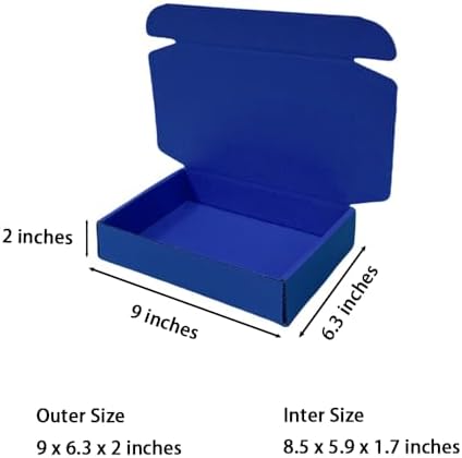 50 Pack 9x6.3x2 in Industrial Blue Shipping Boxes - Image 2