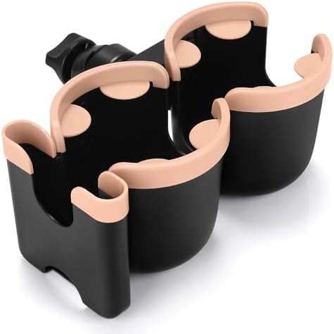 Accmor Stroller Cup Holder with Phone Holder, Bike Cup Holder, Walker Scooter Wheelchair Cup Holder Attachment, Universal Cup Holder for Uppababy Graco Strollers by Accmor