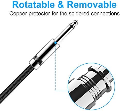 New Bee Guitar Cable 25ft Electric Instrument Cable Bass AMP Cord 1/4 Straight to Straight for Electric Guitar, Bass Guitar, Electric Mandolin, Pro Audio - Image 4