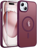 FNTCASE for iPhone 15/14/13 Case, Fit for Magsafe, Glass Screen Protector by FNTCASE