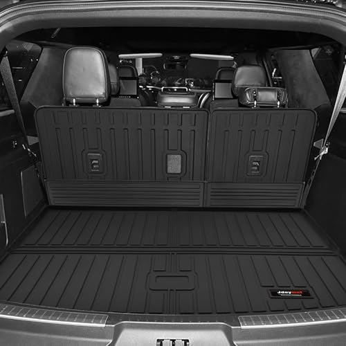for Ford Expedition Max/Lincoln Navigator L 7 Seater 2018-2024 Floor Mats 3 Rows Trunk Cargo Liner and Backrest Mats All Weather TPE Protection Accessories (7 Seat Full Set-Only for MAX Or L) - Image 3