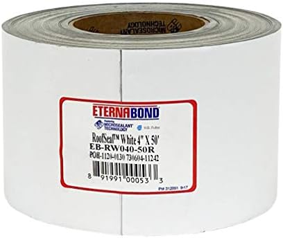 EternaBond RoofSeal White 4" x50' MicroSealant UV Stable RV Roof Seal Repair Tape | 35 mil Total Thickness - EB-RW040-50R - One-Step Durable, Waterproof and Airtight Sealant by ETERNABOND