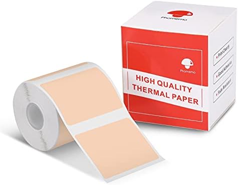 Phomemo Khaki Labels, 1.57"x1.18" M110/M100/M220/M108 Thermal Sticker Paper by Phomemo