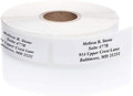 White Personalized Return Address Labels Without Dispenser - Roll of 500 Custom Stickers by ArtisticDirect