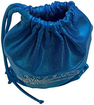 LIL'FOX 8"x10" Drawstring Gymnastics SMALL GRIP BAG 26x20cm - Lightweight Bag for Personal Equipment - Shiny Foil Rhinestones - Image 4