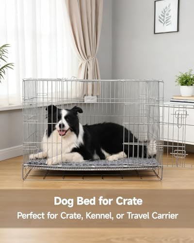 Dog Bed for Crate, High Resilience Foam Pad Mat Bed, 29x18, Dark Grey - Image 5