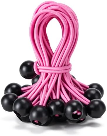30 Pack Ball Bungee Cord, Heavy Duty Bungie Cord Balls (12",Pink) by Unknown