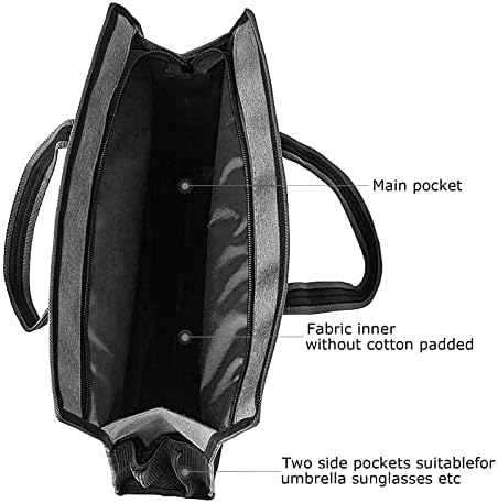 Oxford Zippered Document Bag with Handle File Tote Bag Pouch for Carrying Paper Files Books Filing Folder 1 Pack (Gray) - Image 7