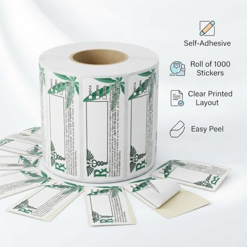 1000 Count 1" x 3" Pre Printed Adhesive Roll Labels for Packaging Use - Image 6