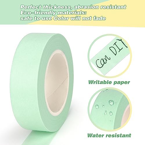 Hutou 8 Rolls Washi Tape Colored Masking Tape 1/2 Inch, Pastel Colors - Image 7