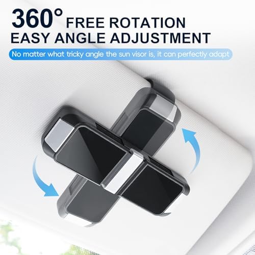 UYYE Strong Grip Sunglass Holder for Car Visor Clip - Universal Non-Slip Glasses Holder for Car Accessories, Visor Sunglasses Holder Clip for Women & Men, Car Sunglass Clip Organizer - Image 3