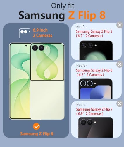 FNTCASE for Samsung Galaxy Z Flip 8 Case, Fit for Magsafe, Screen Protector - Image 2