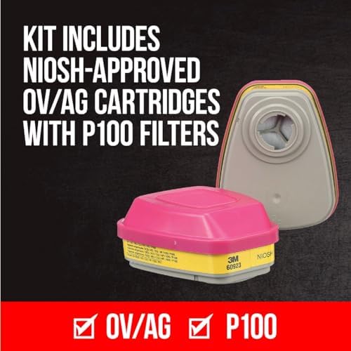 3M Multi-Purpose Quick Latch Reusable Respirator 65023QLH1-DC, OV/AG/P100, Mdm, 1-Fcpc, 1-pr of 60923 Crtrdg/Fltrs - Image 4