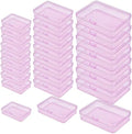 LJY 28 Pink Plastic Boxes, 3 Sizes for Beads and Small Parts by LJY