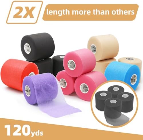 OK TAPE Pre Wrap Tape 4-Rolls 120 Yds Athletic Foam Underwrap for Sports - Image 3