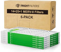 TRIGHTFILTERS 14x25x1 Air Filter 6 Pack, Durable MERV 8 Pleated Home HVAC AC Furnace Filters, Lightweight Compact Air Conditioner Filter Replacement by TRIGHTFILTERS