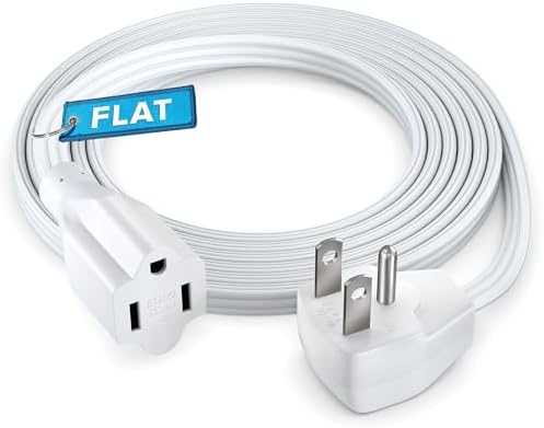 Maximm 8 Ft 14/3 AWG UL Certified Flat Plug Extension Cord, 1-Outlet by MaximmCable