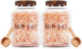 BKYFPQ 2Pcs 74 oz Bath Salt Container with Wooden Lid and Scoop by BKYFPQ