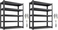 REIBII 5 Tier Garage Shelving for Garage, Adjustable Metal Shelving (Pack of 2) by REIBII