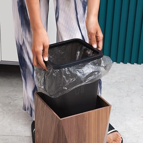 Wooden Trash Can with Diamond Design High Grade Household Waste Basket for Living Room Office and Bathroom Smart and Stylish Garbage Bin for Home or Work (Mixed Colors) - Image 7