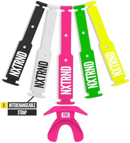 Nxtrnd One Pro Football Mouth Guard, Interchangeable Strap, Fits Adult & Youth (Pink) - Image 4
