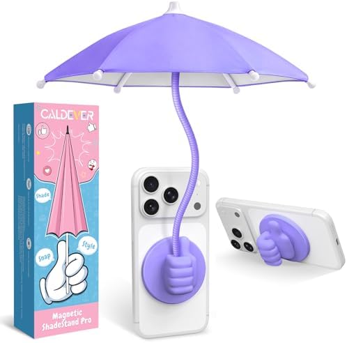 Phone Umbrella for Sun Shade Magnetic Thumbs Up Anti-Glare Umbrella by CALDEVER