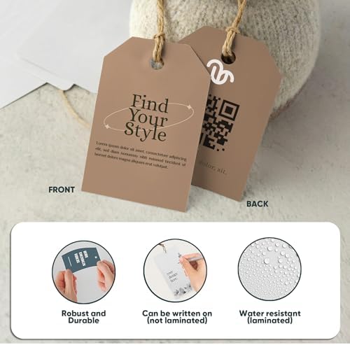 100 Pcs Personalized Hang Tags for Business - Custom Tags with Logo & Text - Customized HangTags for Handmade Items Wedding Business Use Clothing Tag Price Tag Jewelry Labels - Image 4