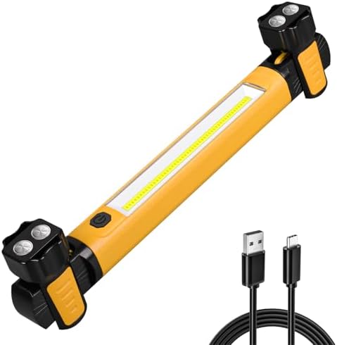 Work Light, 2500LM 5200mAh Mechanic Under Hood Work Light Bar, Orange, 1 Pc by Ropelux