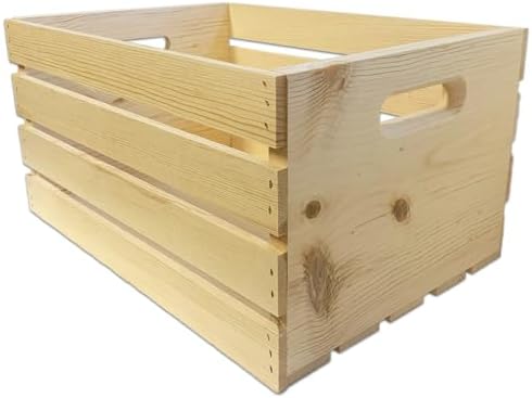 Wilson Large Wooden Pine Crate for Storage and Decoration at Home, Office, Kitchen, Bedroom, and Retail (12.5"x9.625"x17.875") (Set of 12) - Image 2
