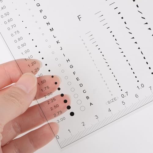 HARFINGTON High Precision SEC Size Estimation Chart 17cm Covered Transparency Flaw Detection Film Ruler for Diameter Area and Line Width Defects Measuring - Image 5