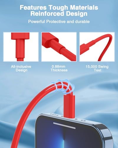 Susnwere USB C to Lightning Cable (2pack 6ft), Apple MFi Certified iPhone Fast Charger 2m, Power Delivery Original Type C Charging Cord for Apple iPhone 13/12/11 Pro/11/XS MAX/XR/8/7/6s Plus,iPad - Image 5