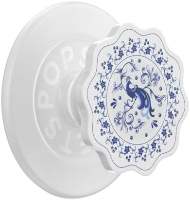 PopSockets Phone Grip for MagSafe, Magnetic Holder- Peacock Saucer - Image 4