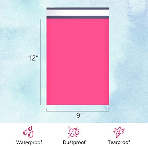 UCGOU Small Poly Mailers 9x12 Inch Hot Pink 200 Pack Plastic Shipping Bags - Image 2