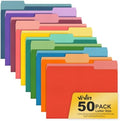 ViVin Colored File Folder, 50 Pack, 1/3-Cut Tabs, Letter Size by ViVin