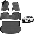 AIPOIL® Custom Fit TPE Floor & Cargo Liners for 2015-2021 Lexus NX/NX300/NX300h/NX200t, All-Weather Waterproof Stain-Resistant Durable Raised Edge Car Liners by AIPOIL