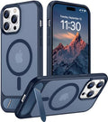 Temdan Magnetic Compatible with iPhone 14 Pro Case, [Built-in Invisible Kickstand][Compatible with MagSafe] [Military Grade Shockproof] Slim Translucent Matte Phone Case for iPhone 14 Pro 6.1" by Temdan