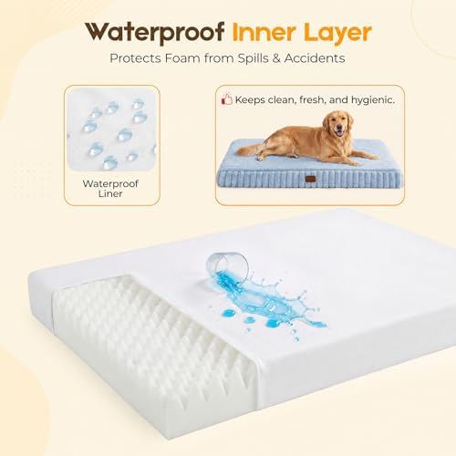 Orthopedic Dog Bed for Medium Dog, Waterproof Washable Pet Bed for Crate - Image 5