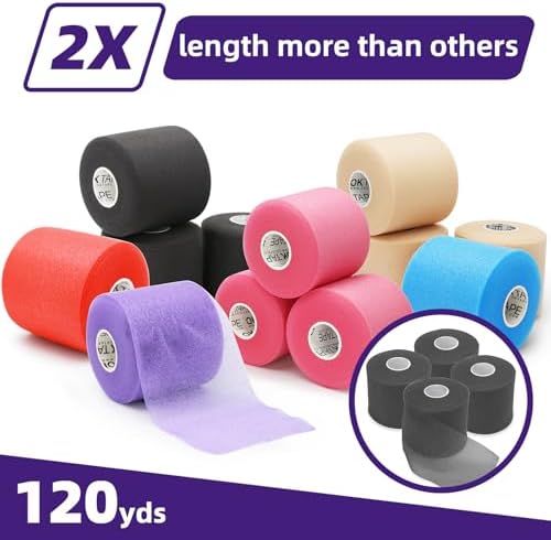 OK TAPE Pre Wrap Tape 4-Rolls 120 Yds Athletic Foam Underwrap for Sports - Image 3